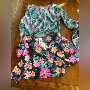 ART CLASS 2/$20 MADE WITH POLYESTER AND SPANDEX GIRLS SWIMWEAR TOPS SIZE 10-12